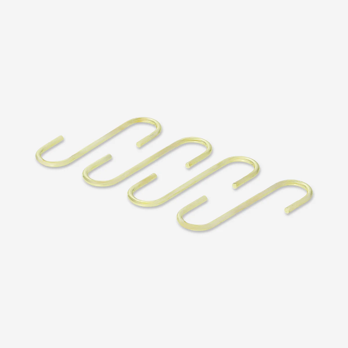 Gold metal S hooks - 4 pcs - Image 2