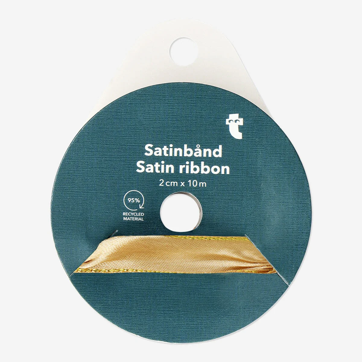 Gold satin ribbon - 10 m - Image 3