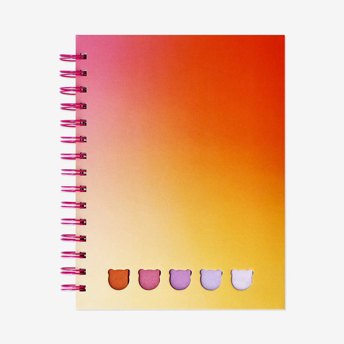 Gradient spiral notebook with pen