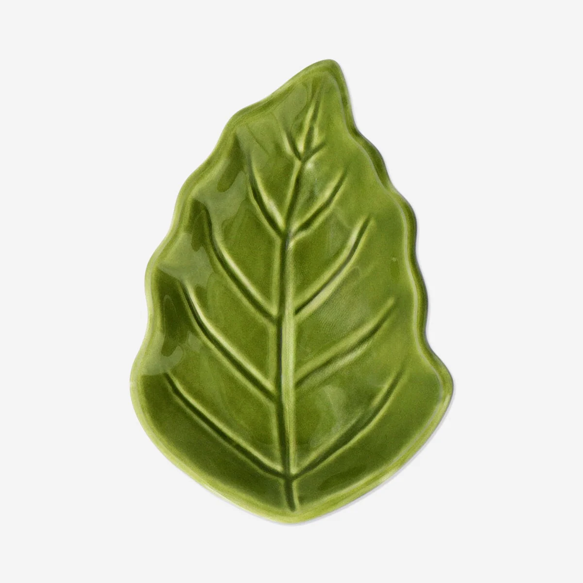 Green leaf trinket tray - 13 cm