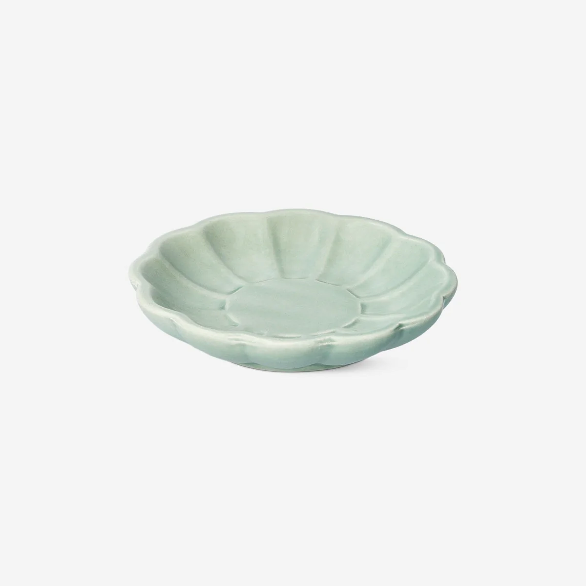 Green flower shaped dish - 10 cm