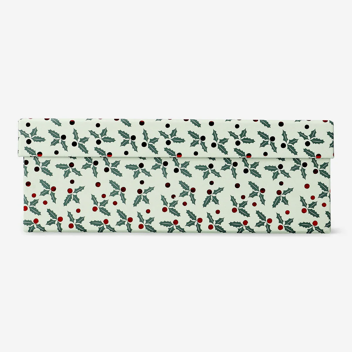 Green gift box with hollies - Large - Image 3