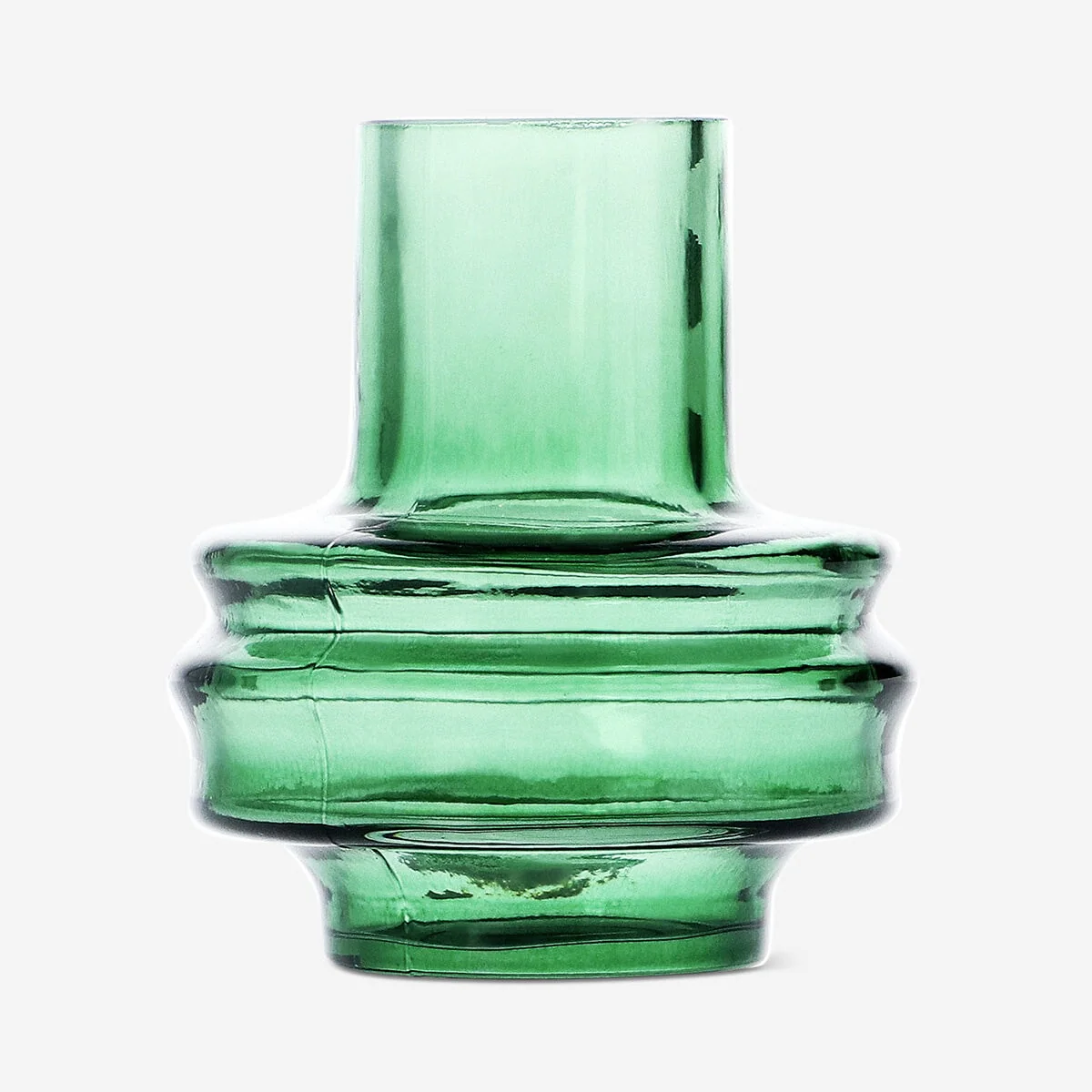 Green glass vase - 9 cm - Image 2