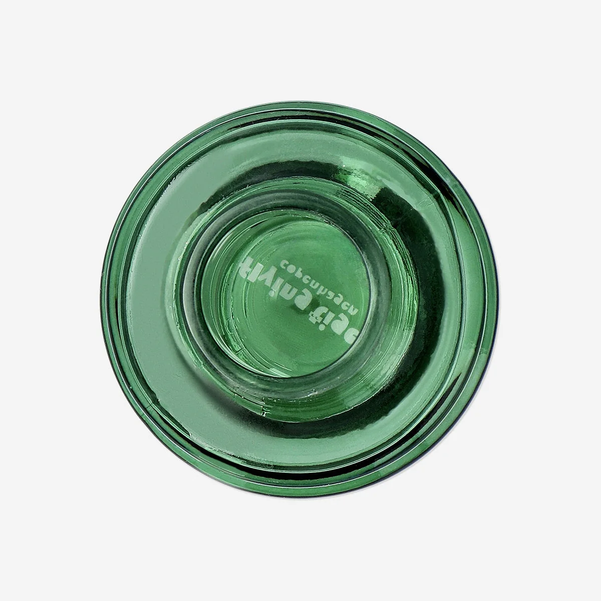 Green glass vase - 9 cm - Image 3