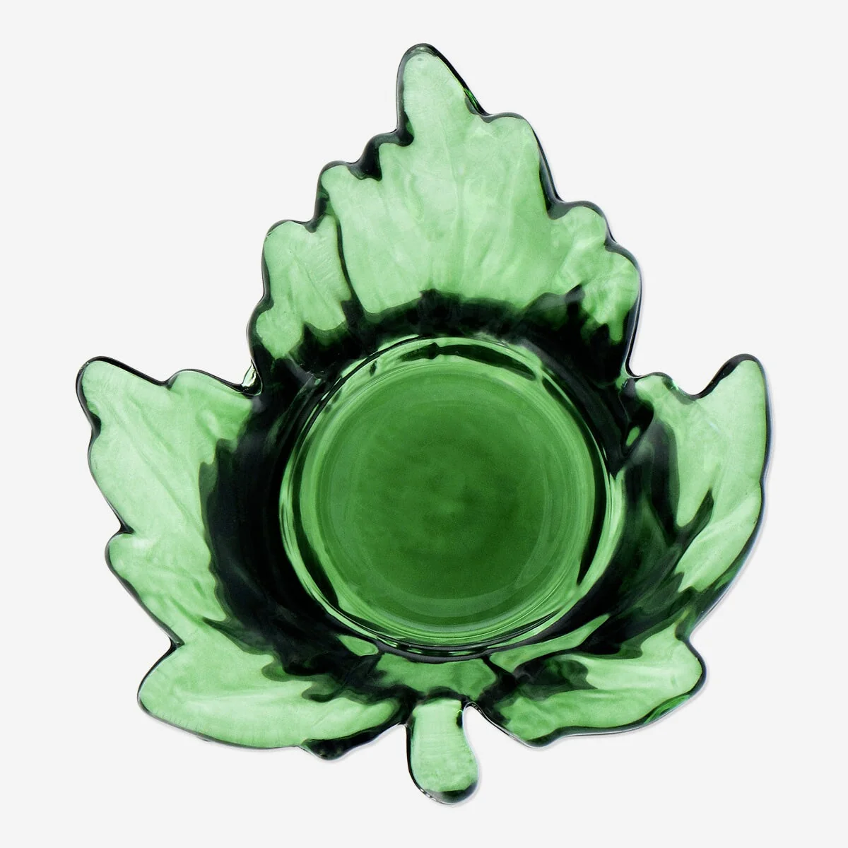 Green Leaf-Shaped Tealight Holder - Image 2