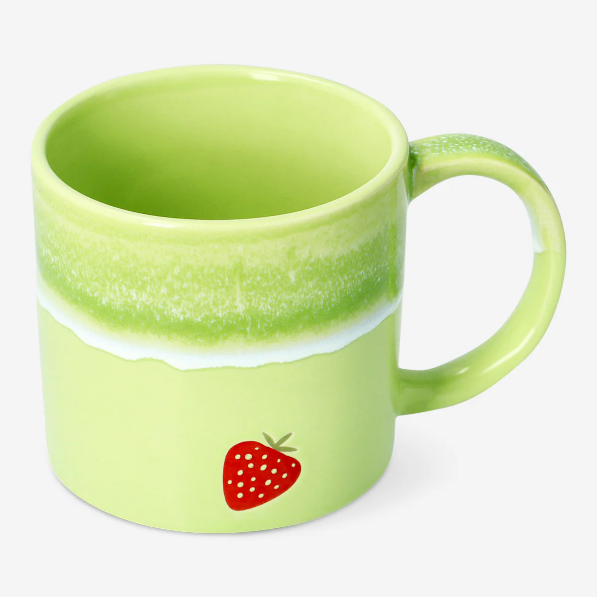 Green matcha mug with running glaze - 384 ml - Image 2
