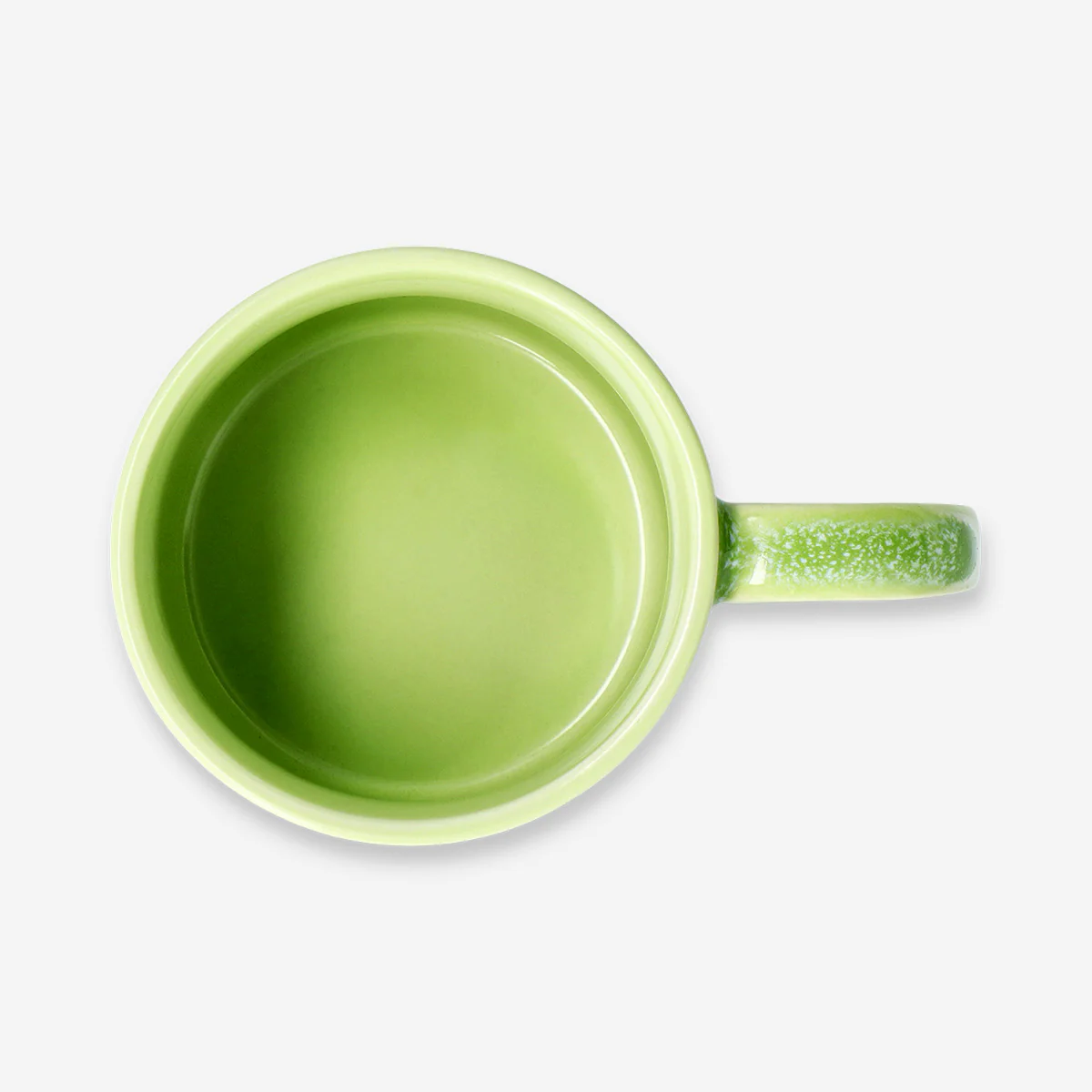 Green matcha mug with running glaze - 384 ml - Image 3