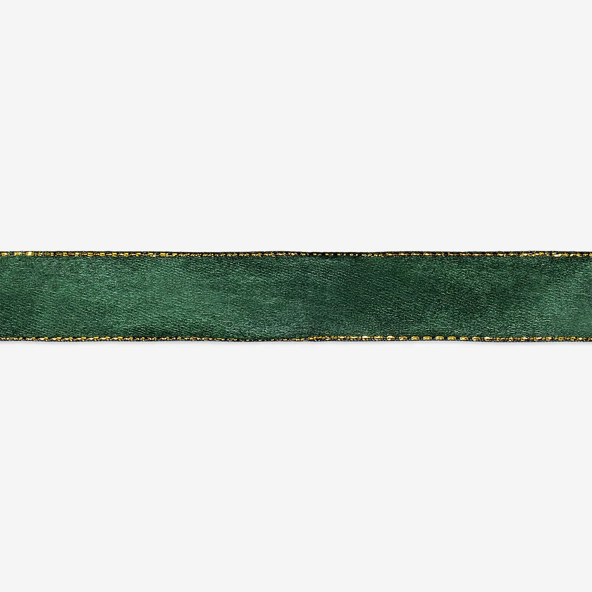 Green satin ribbon - 10 m - Image 2