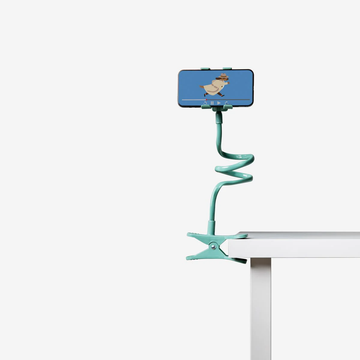Green Smartphone Holder with Clamp - Image 3