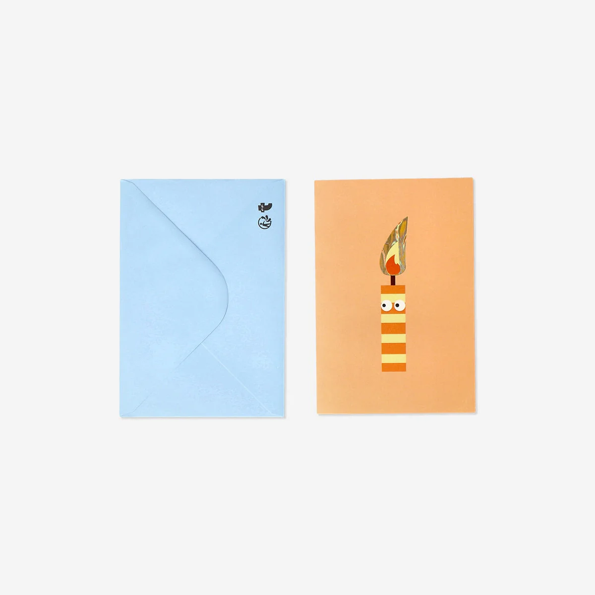 Greetings card with burning candle - Image 2
