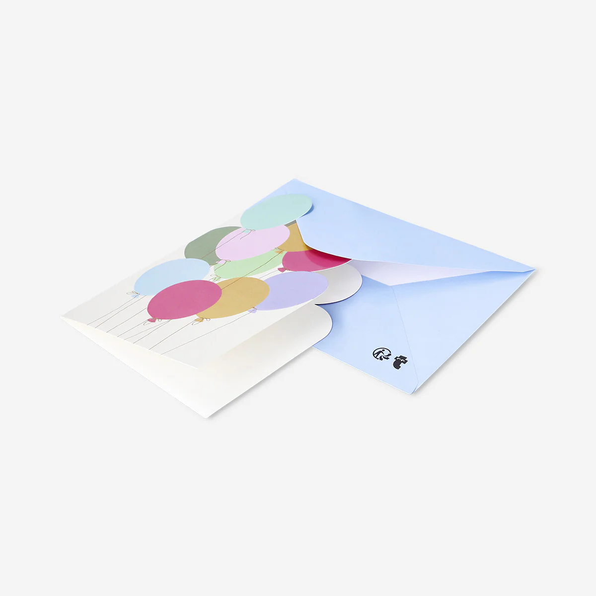 Greetings card with cut out balloons - Image 2