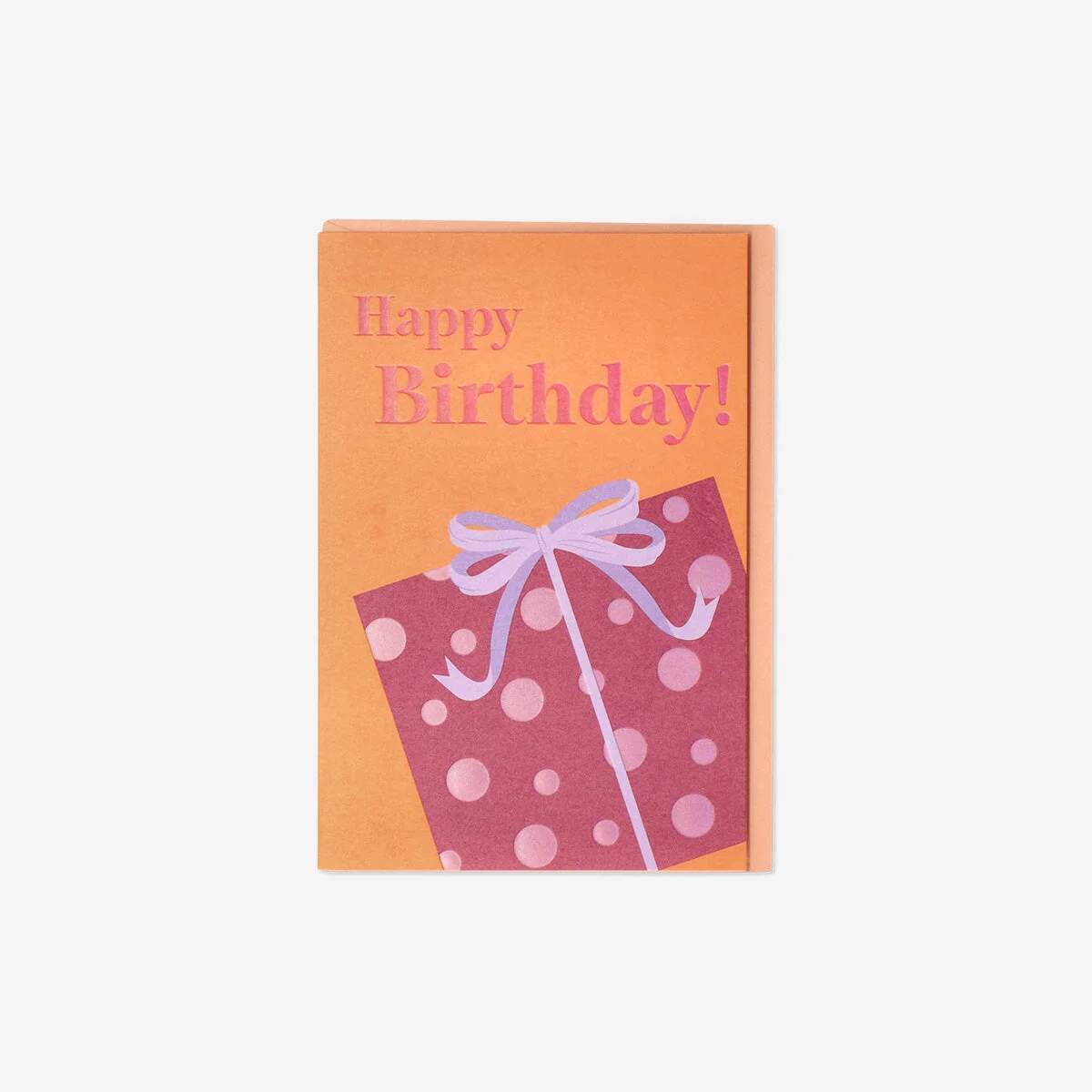 Birthday card with gift motif
