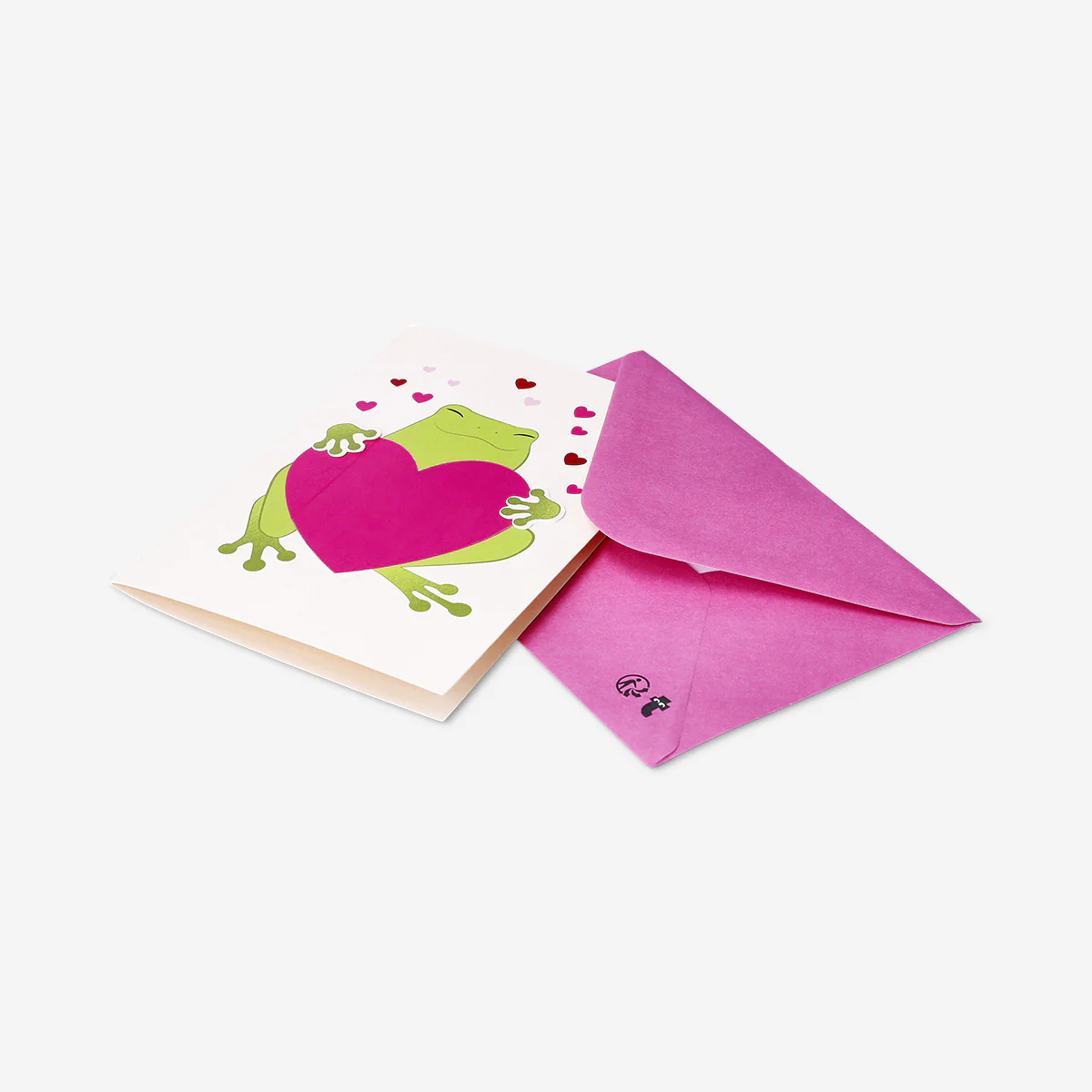 Greetings card with heart and frog - Image 2