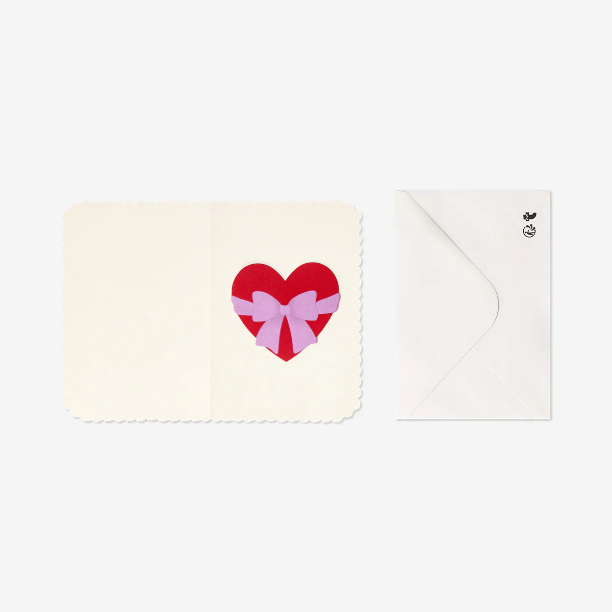 Valentine's card with red hearts - Image 3