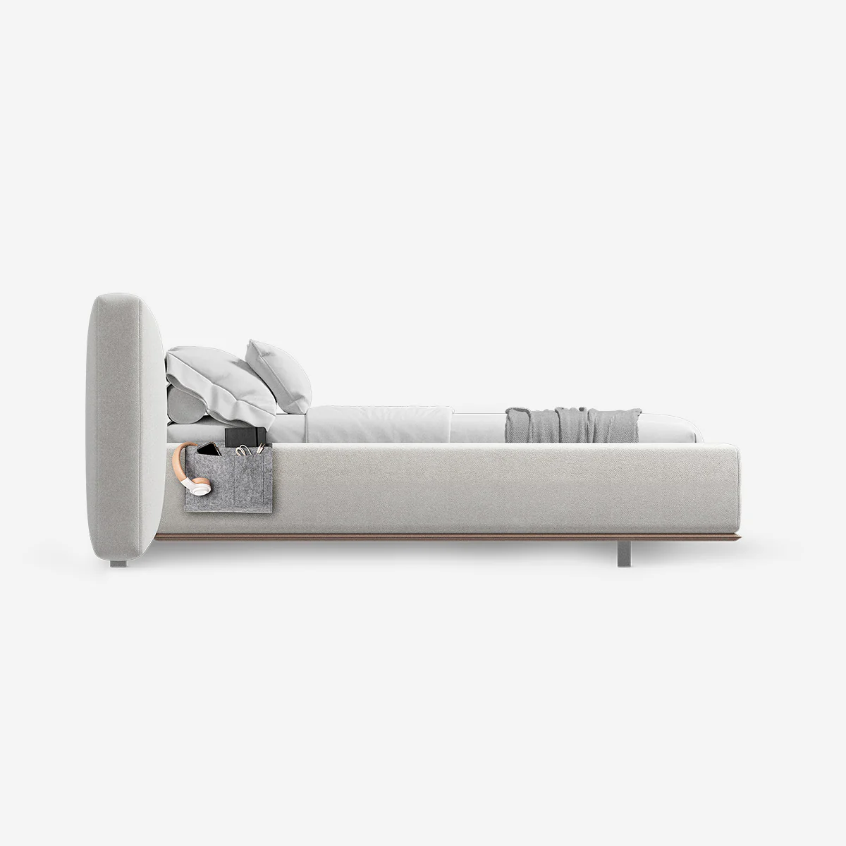 Grey bedside organiser - Image 2
