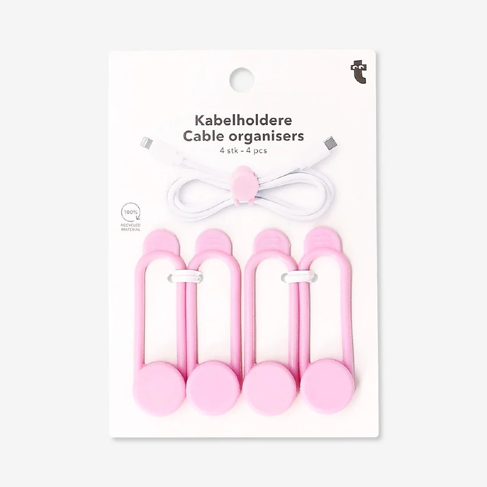 Pink cable organisers - 4 pcs - Image 3