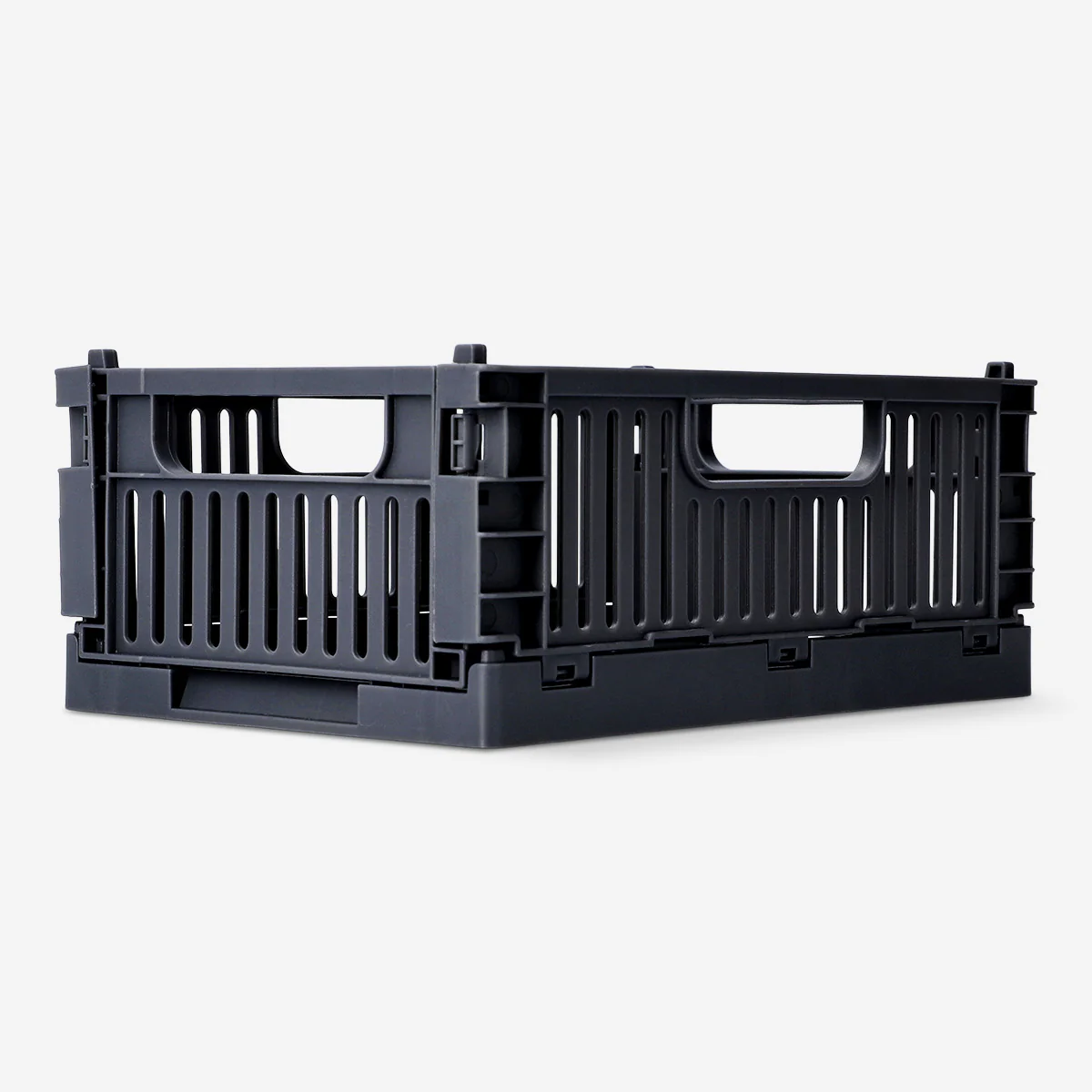 Grey collapsible storage box - 22 cm