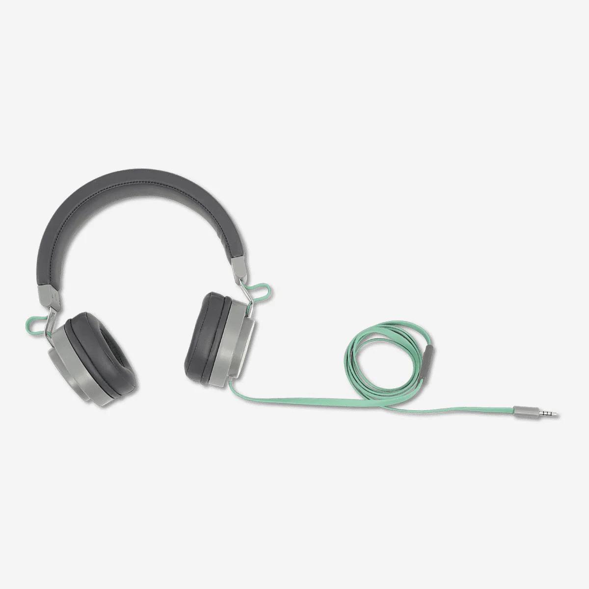 Grey Headphones with Jack and Microphone