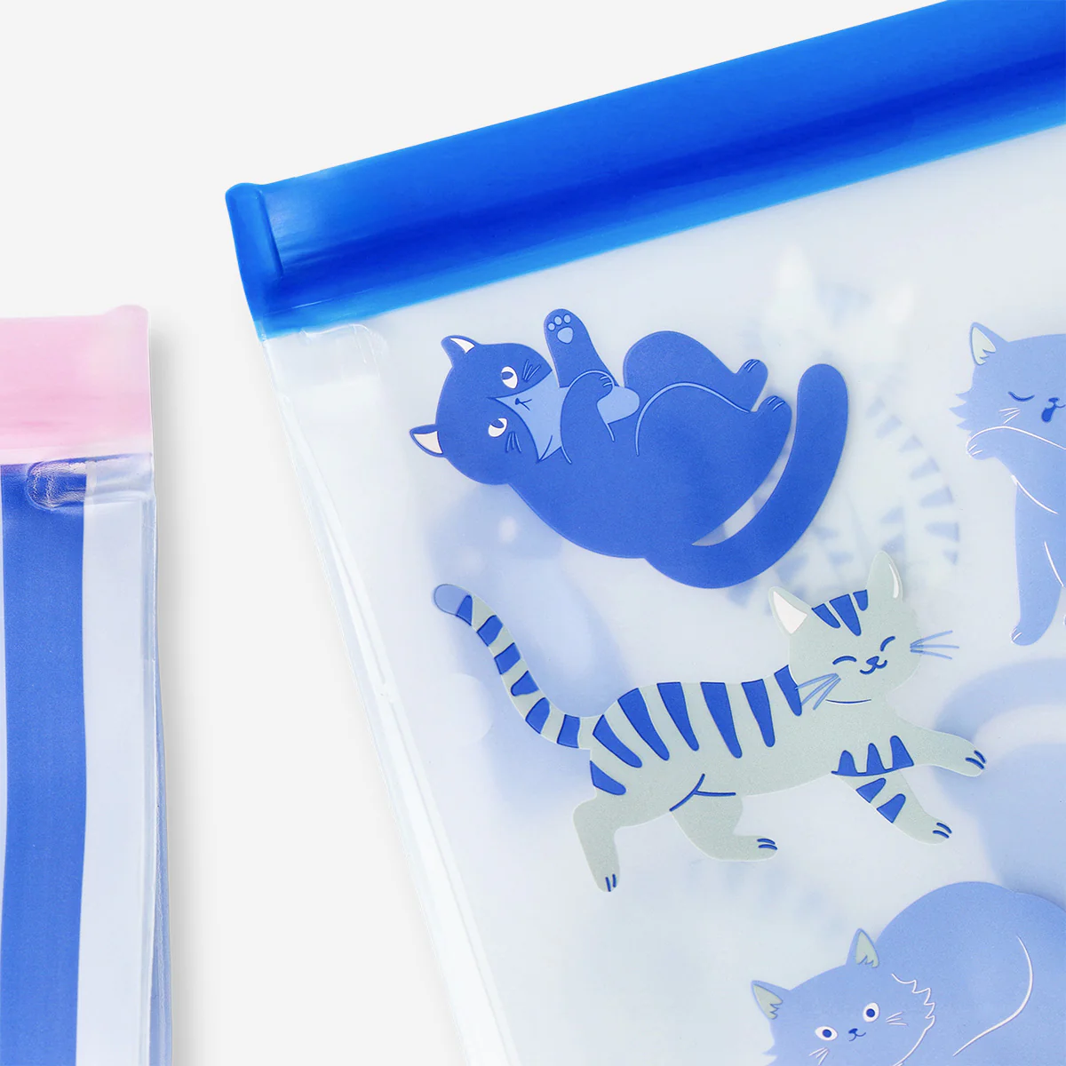 Grip seal bags with cats and stripes print - 2 pcs - Image 3