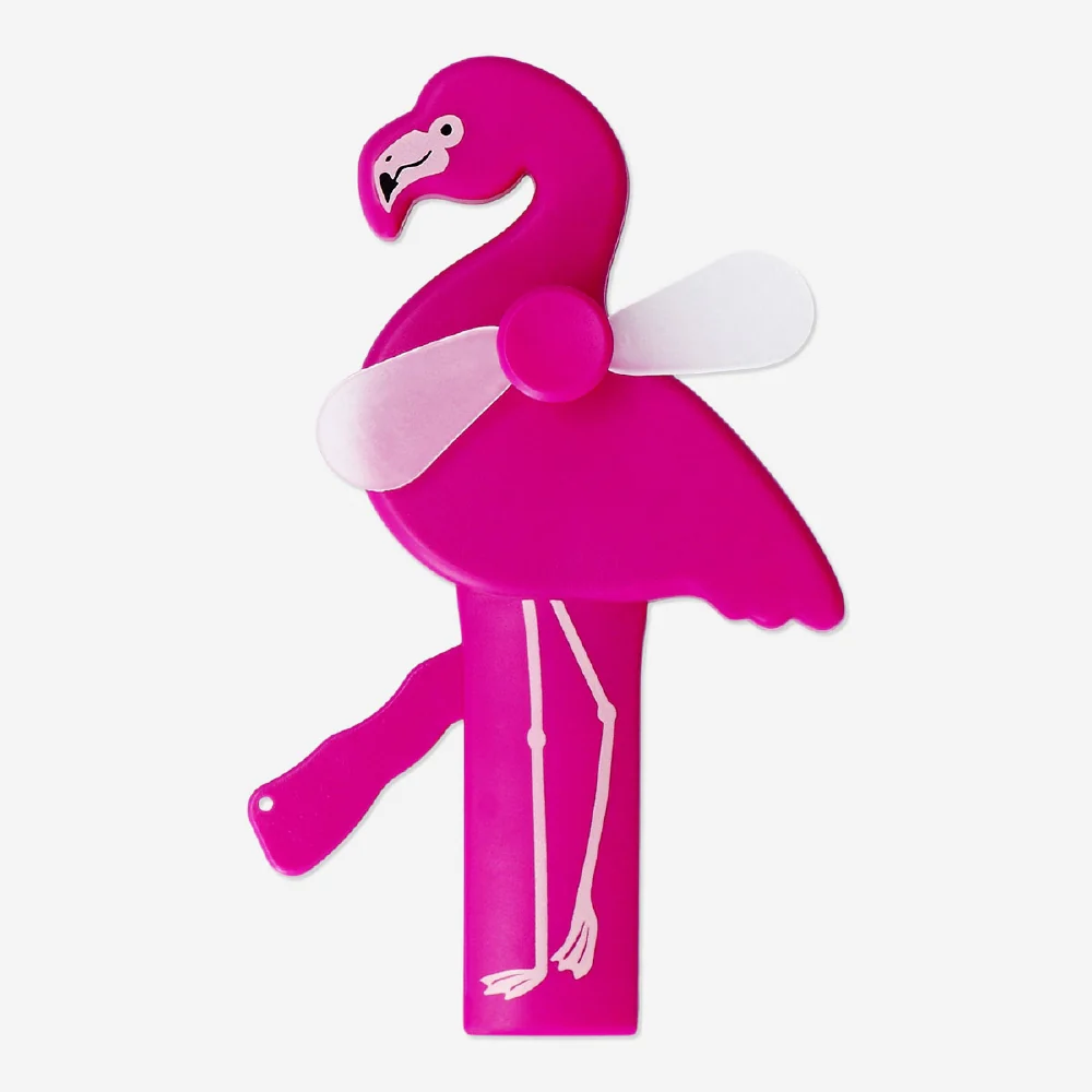 Handheld fan - Pink flamingo - Image 2