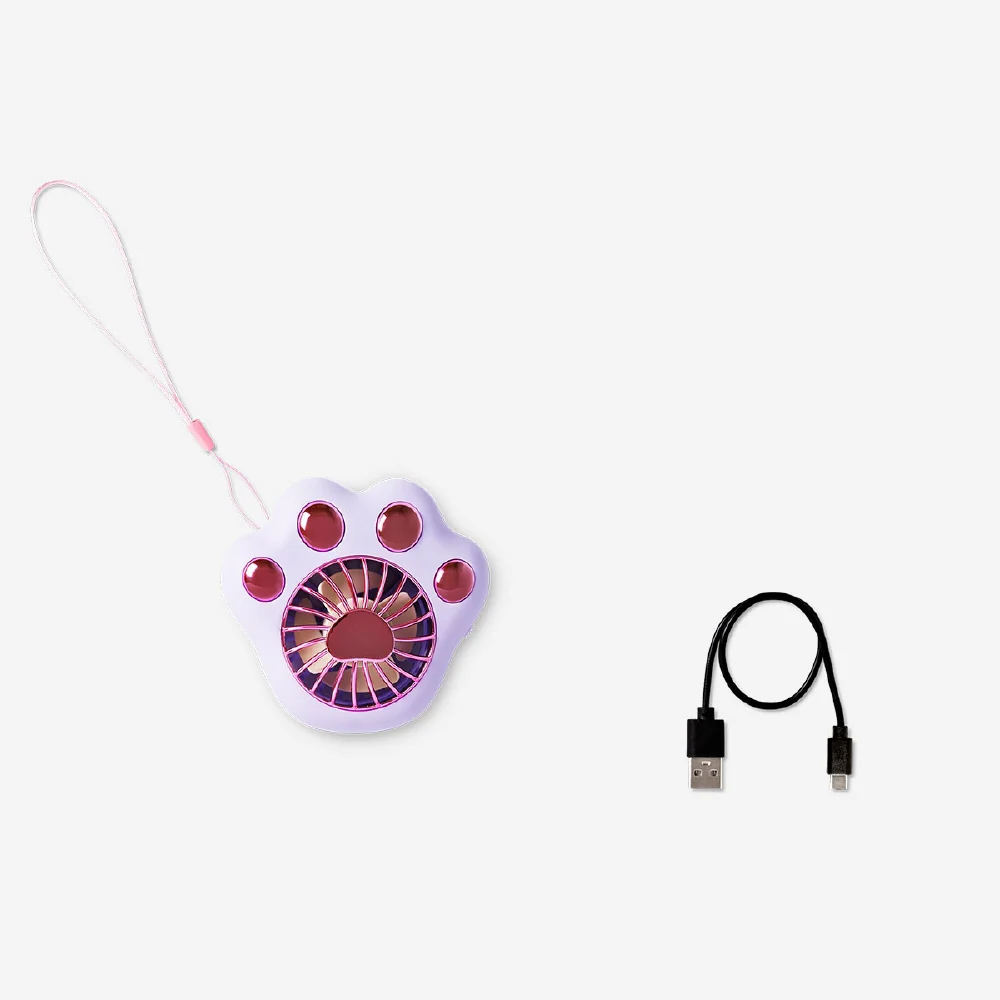 Handheld fan - Purple paw - Image 2
