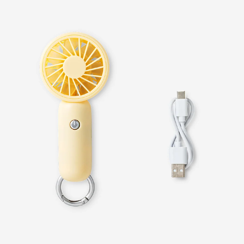 Handheld fan with 3 settings - Yellow - Image 2
