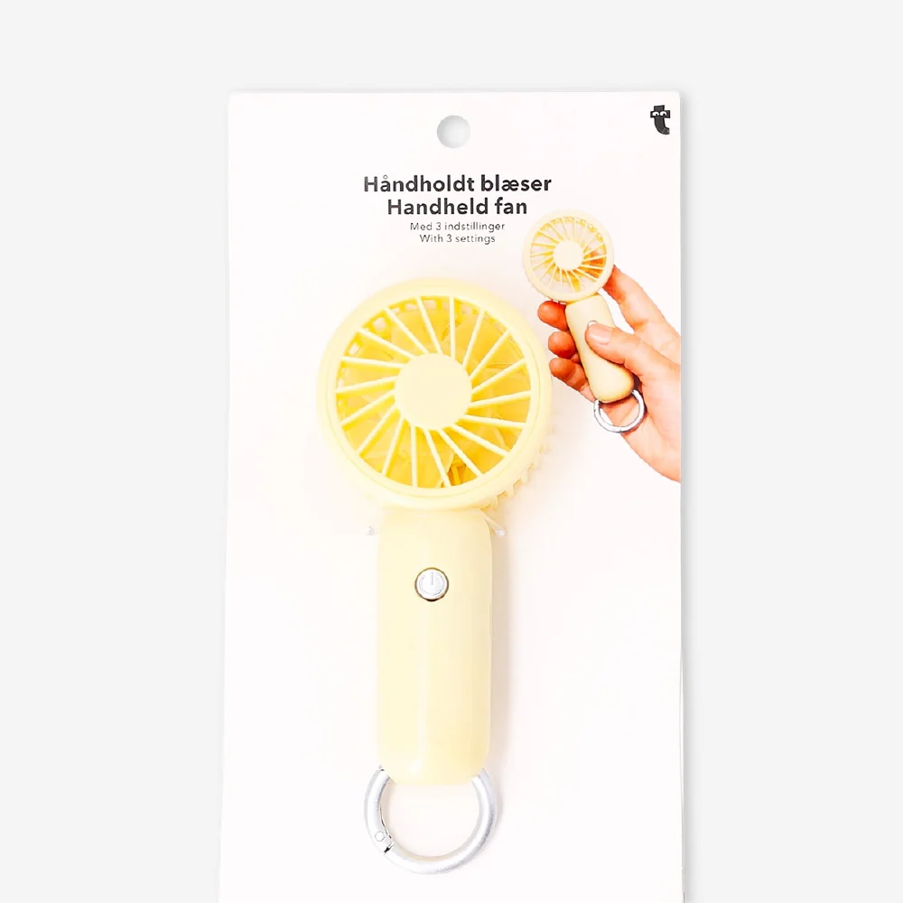 Handheld fan with 3 settings - Yellow - Image 3