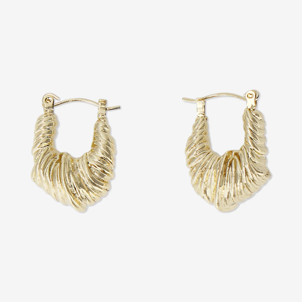 Hanging earrings - Gold croissants - Image 2
