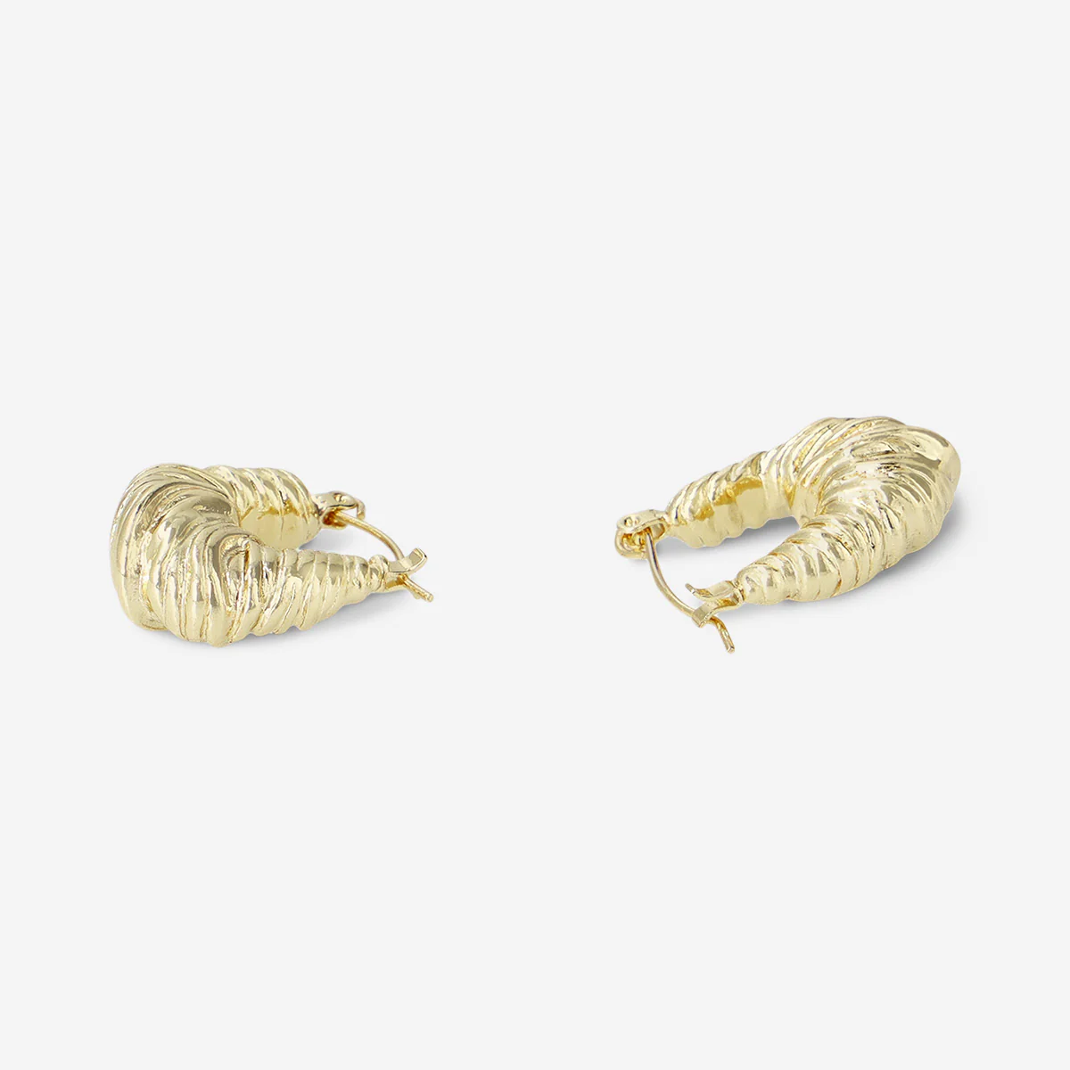 Hanging earrings - Gold croissants - Image 3