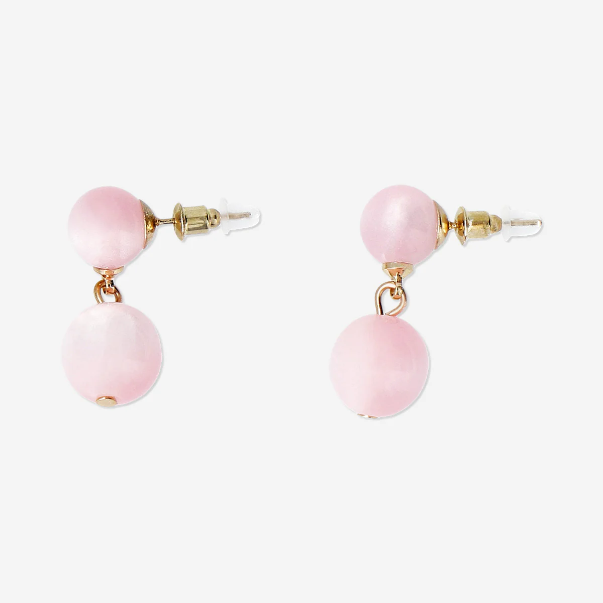 Hanging earrings - Pink stones - Image 2