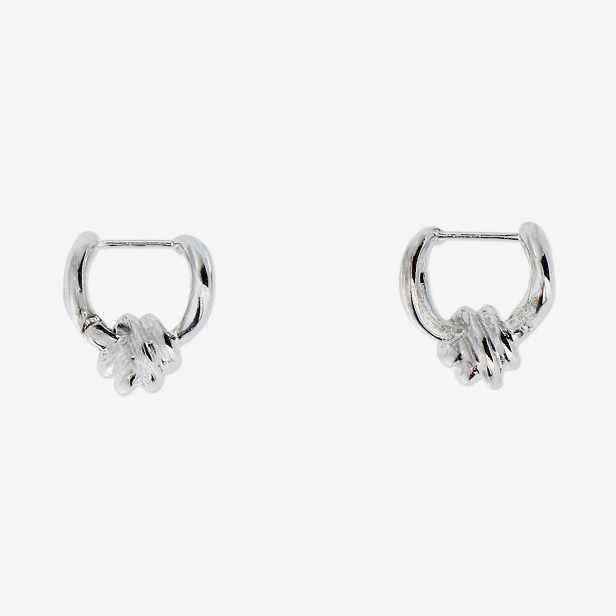 Hanging earrings - Silver knots - Image 2