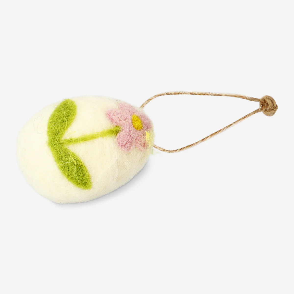 Hanging ornament - Felt egg with flower - Image 2