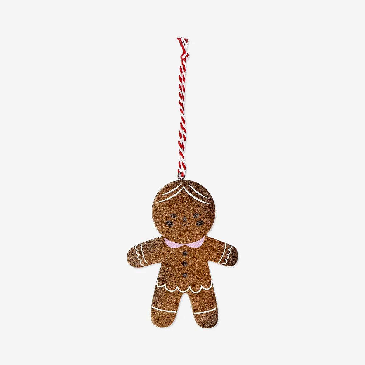 Hanging ornament - Wooden gingerbread man