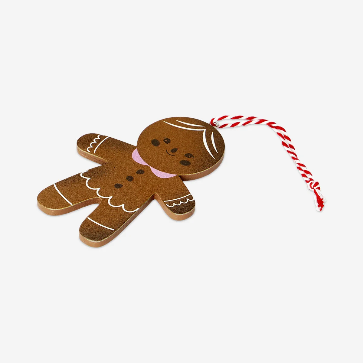 Hanging ornament - Wooden gingerbread man - Image 2