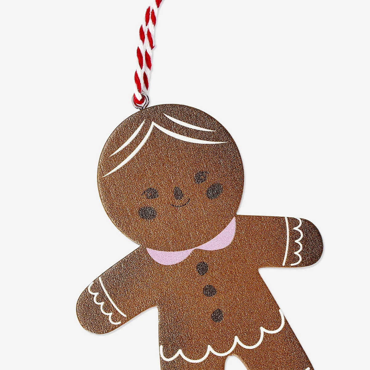 Hanging ornament - Wooden gingerbread man - Image 3