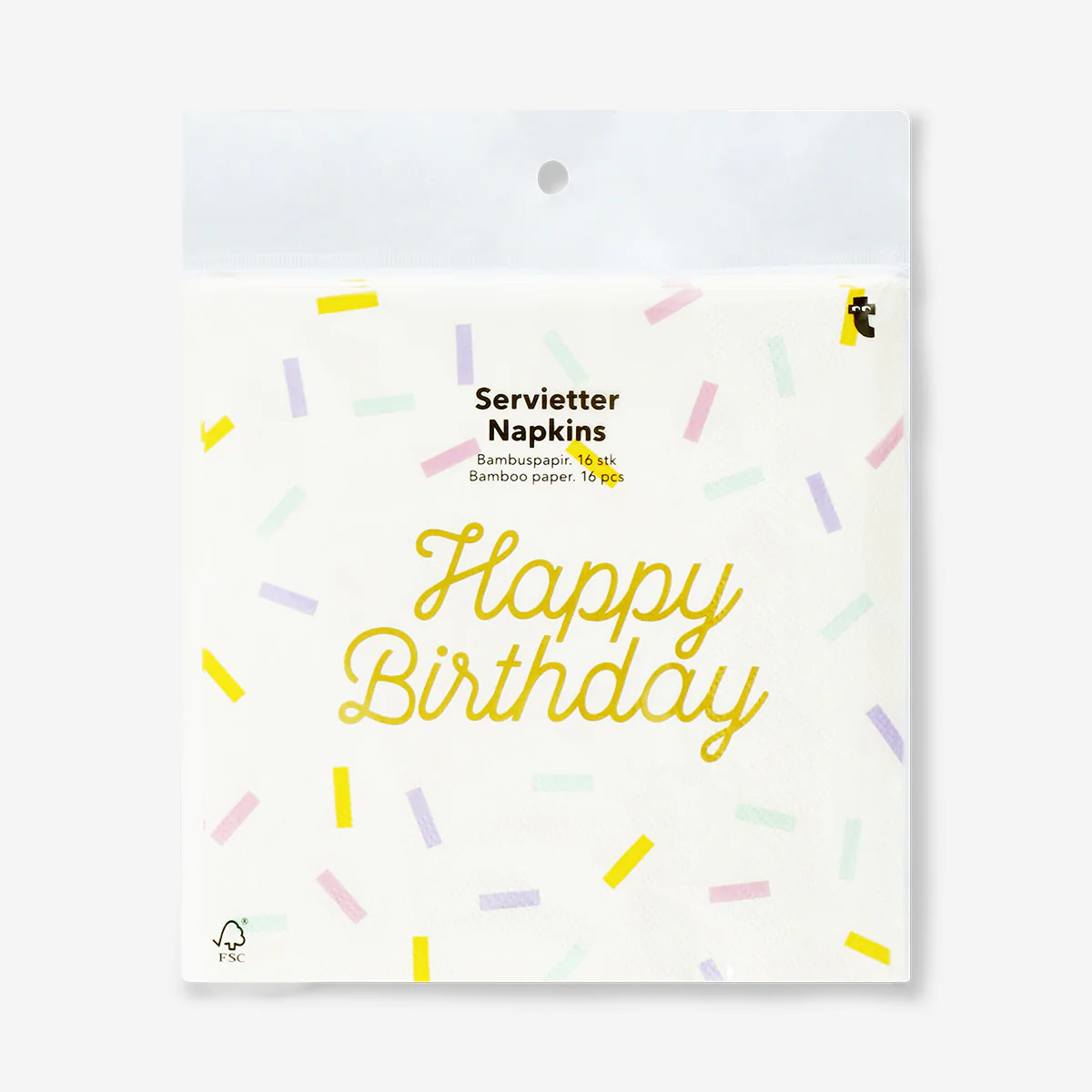 Happy birthday sprinkle napkins - 16 pcs