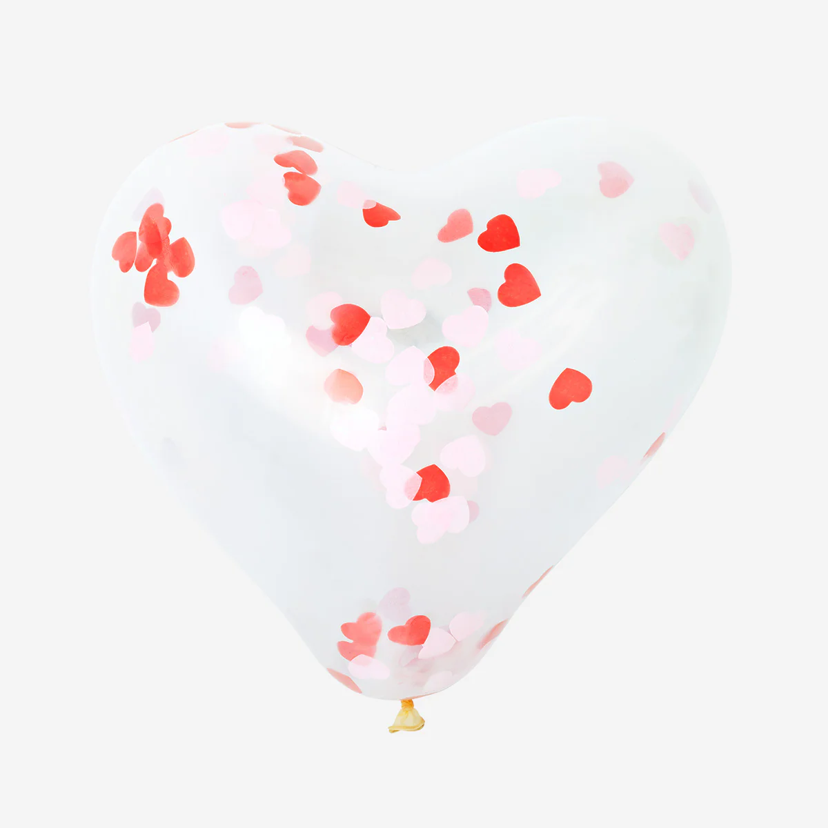 Heart balloons with confetti - 6 pcs - Image 3