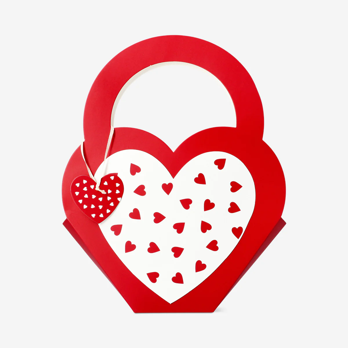 Heart gift bag with wide handle