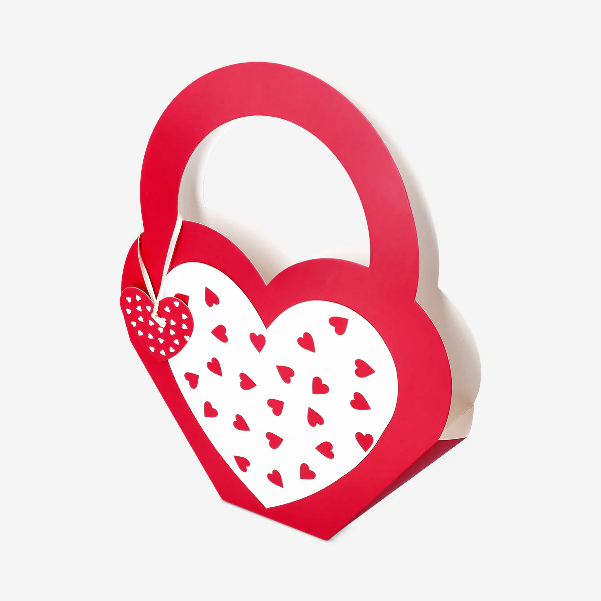 Heart gift bag with wide handle - Image 2
