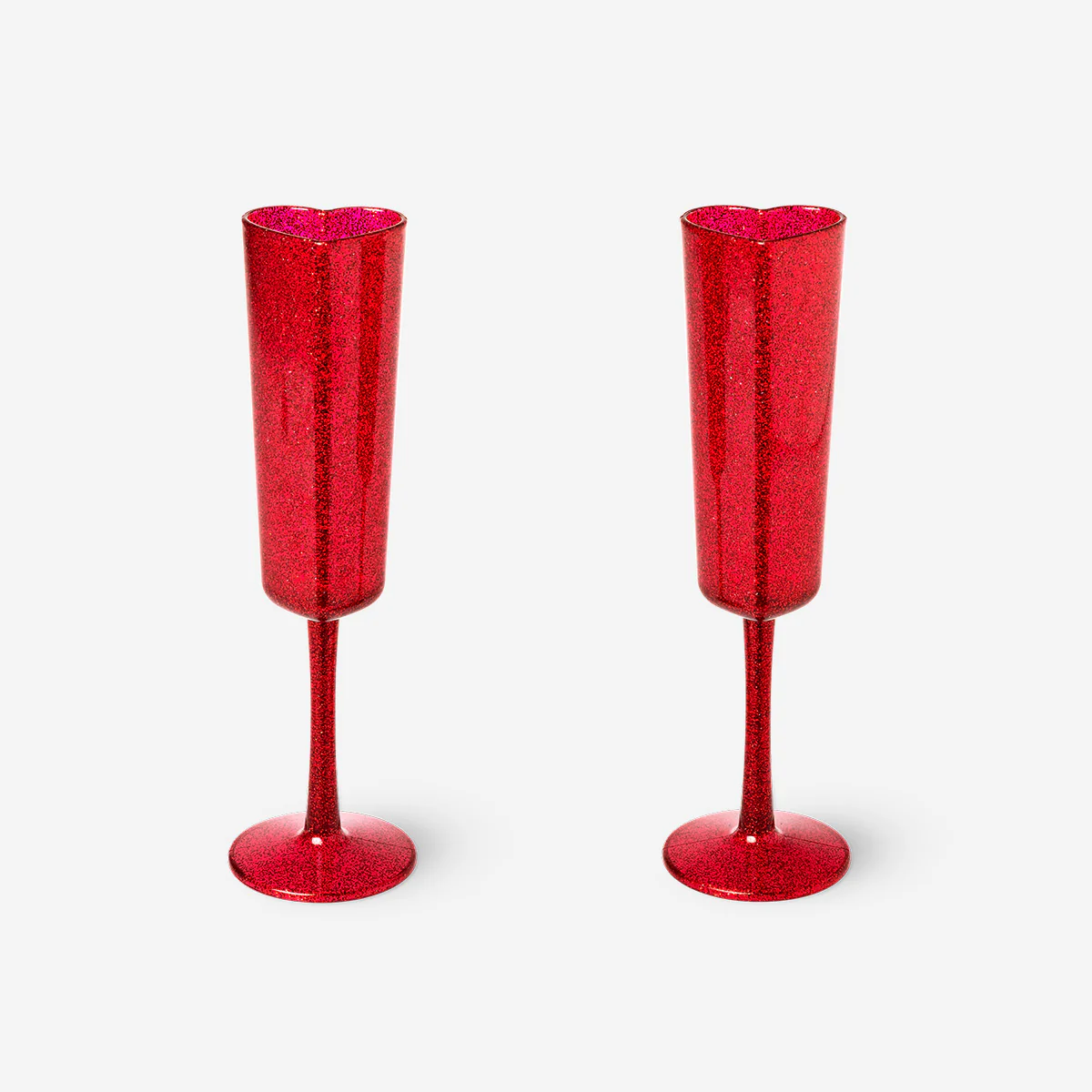 Heart shaped champagne flutes - 2 pcs - Image 2