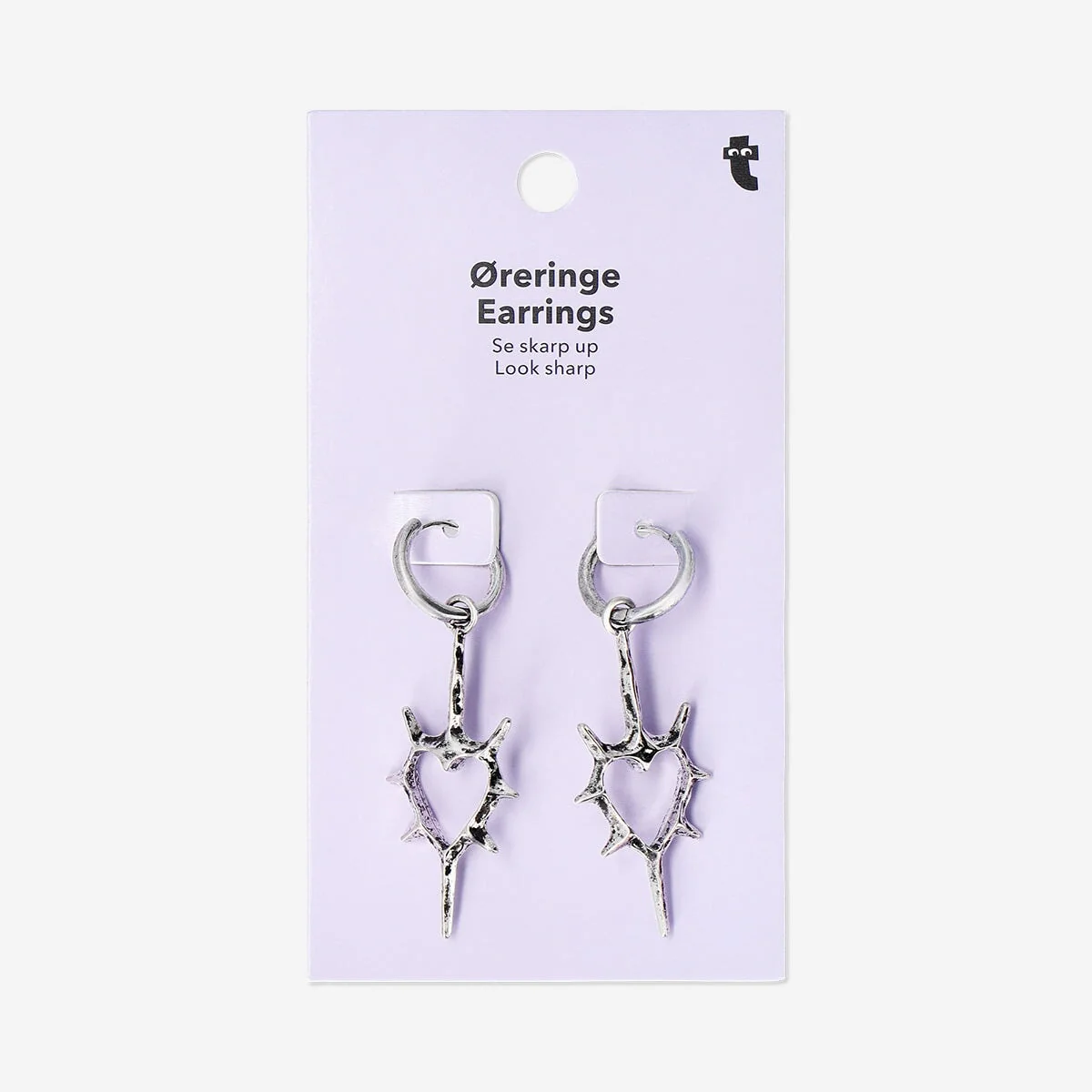 Spike hearts earrings