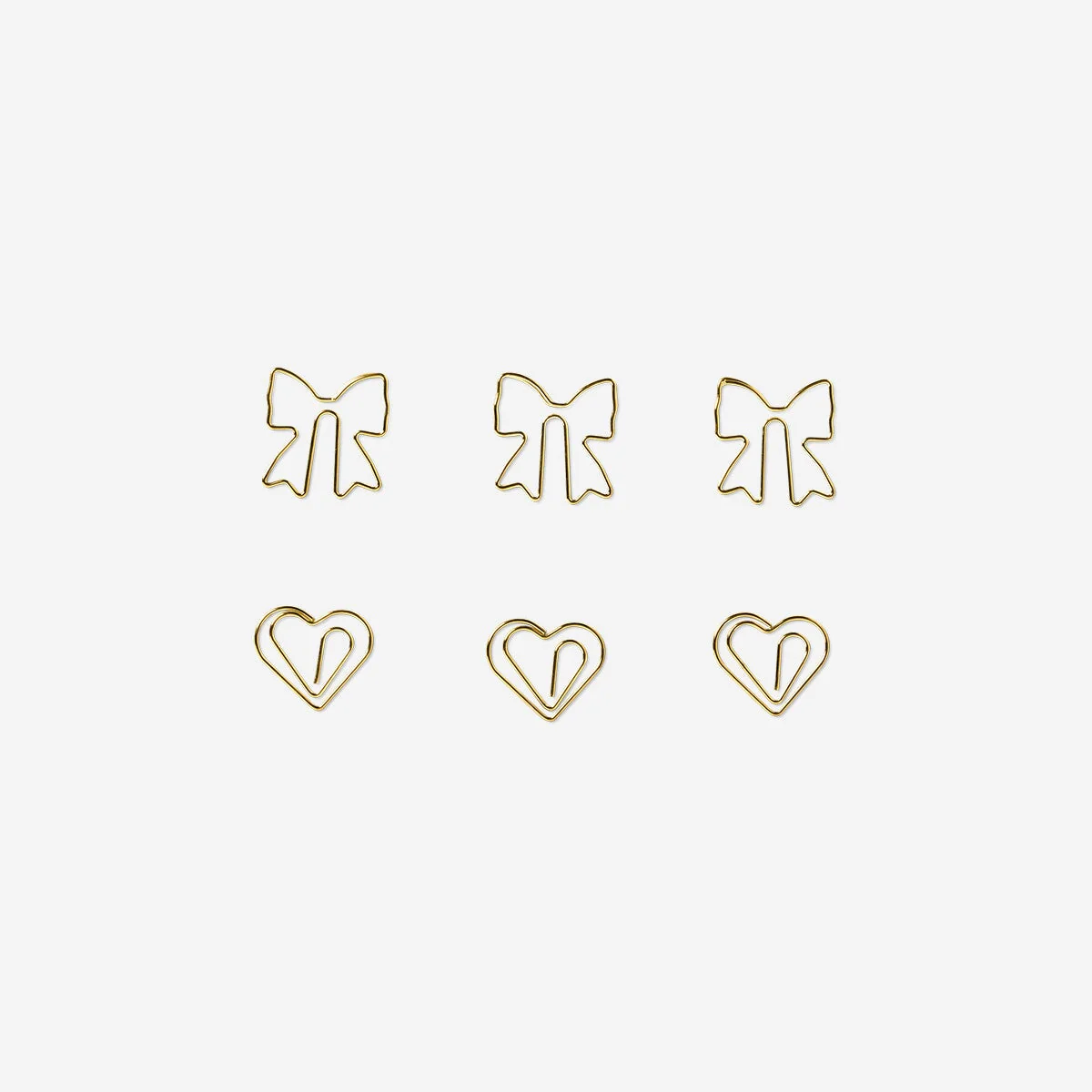 Hearts and bows paper clips - 6 pcs - Image 3