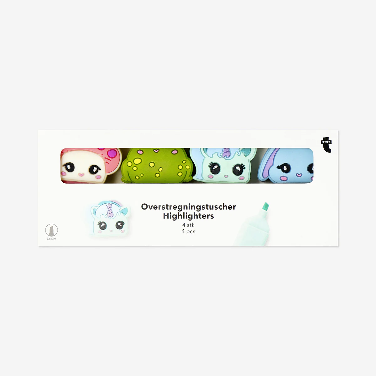 Highlighters as cute forest creatures - 4 pcs - Image 3