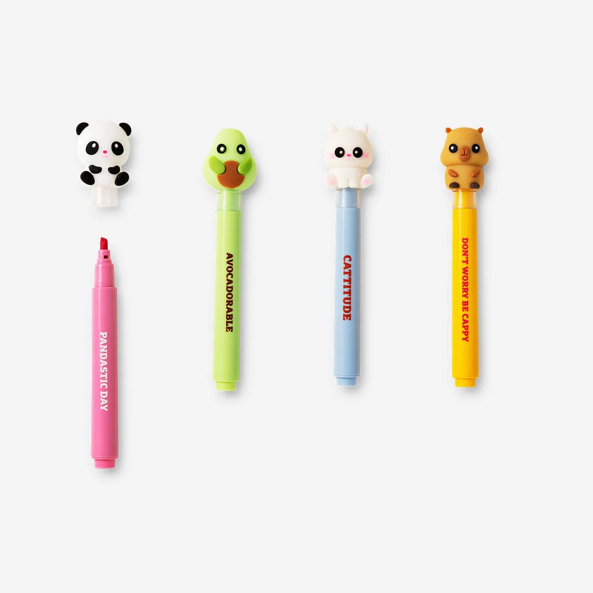 Highlighters with animal toppers - 4 pcs - Image 2