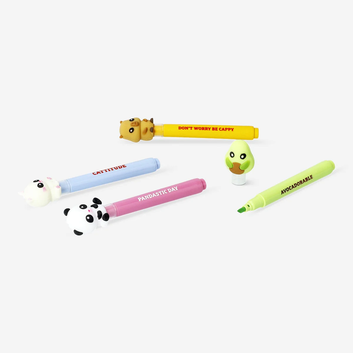Highlighters with animal toppers - 4 pcs - Image 3