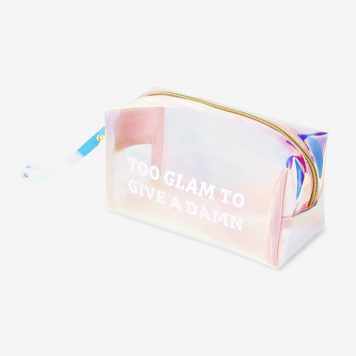 Holographic cosmetic bag with strap - Image 2