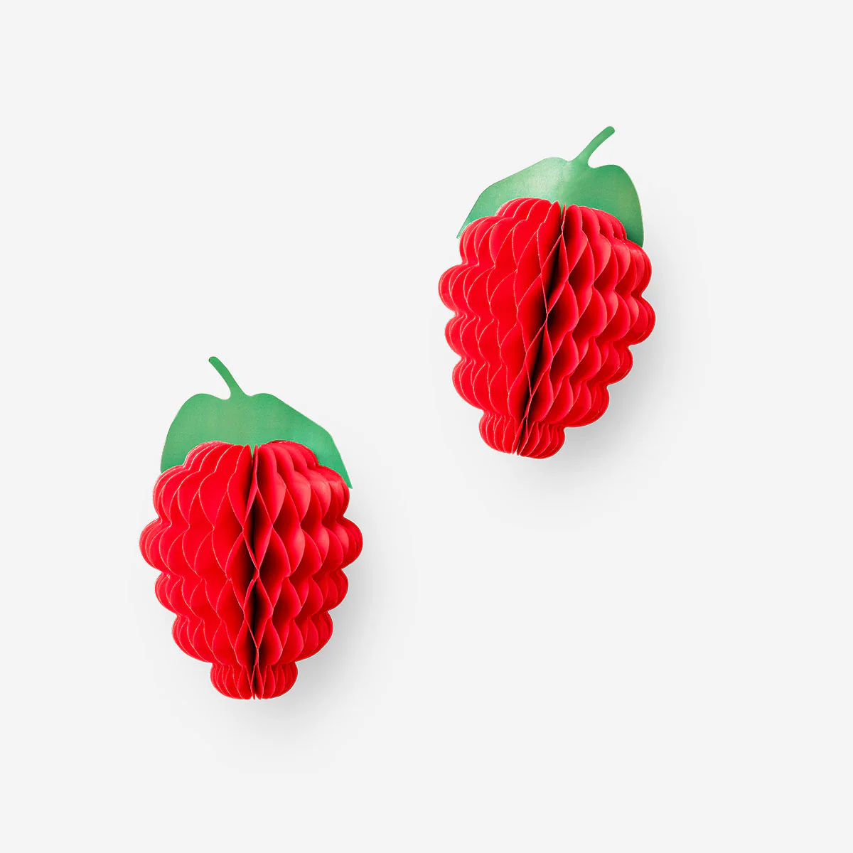 Honeycomb paper berry decorations - 2 pcs