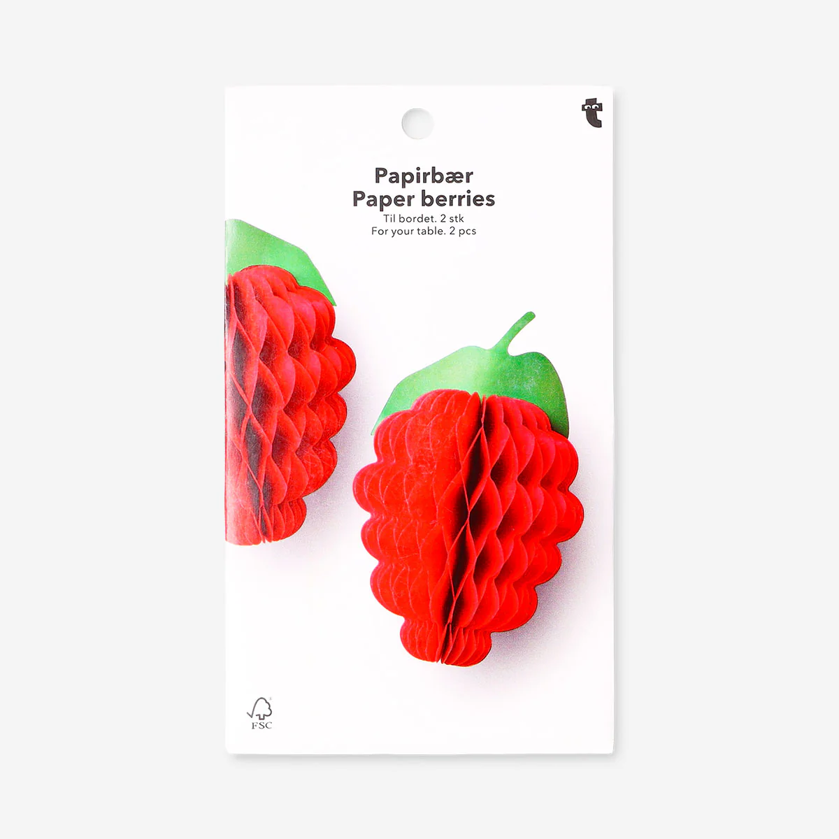 Honeycomb paper berry decorations - 2 pcs - Image 3