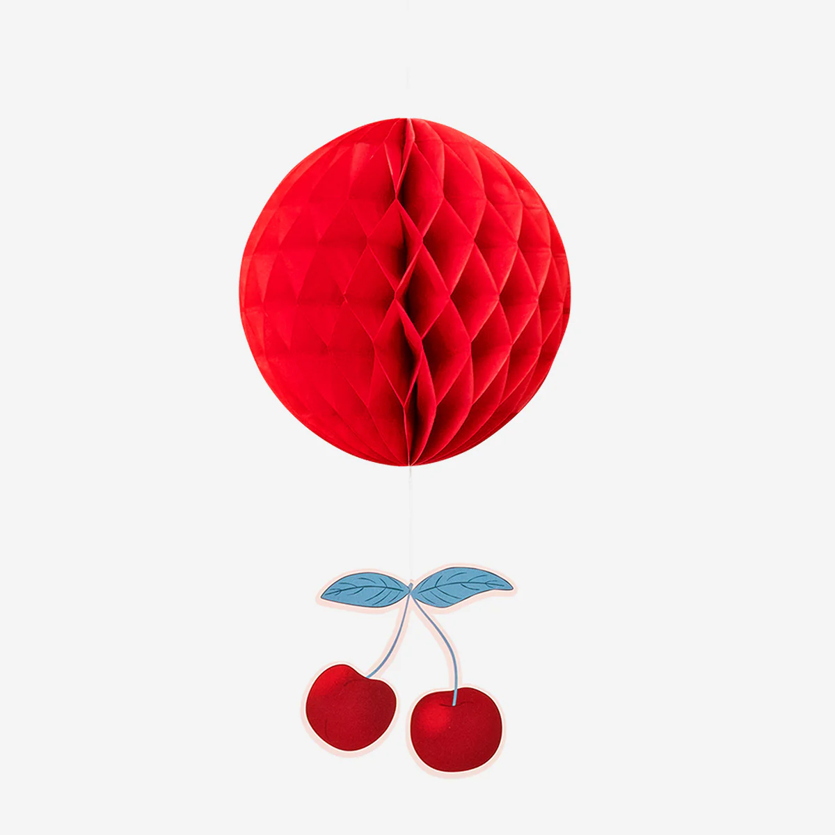 Honeycomb paper cherries - 3 pcs - Image 2