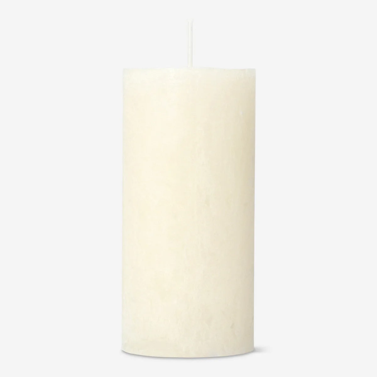 Ivory White Rustic Pillar Candle - 12 cm - Image 2